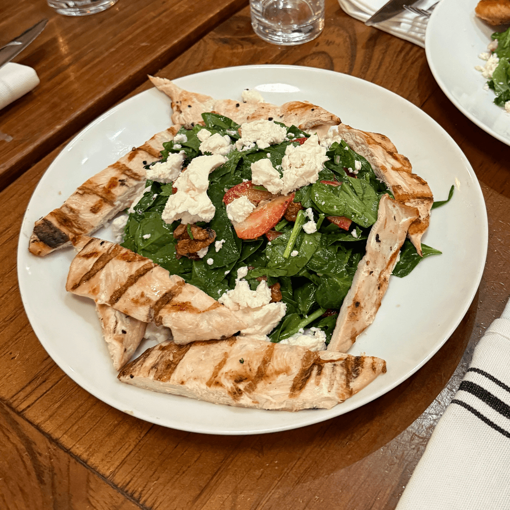 Grilled Chicken Spinach Salad