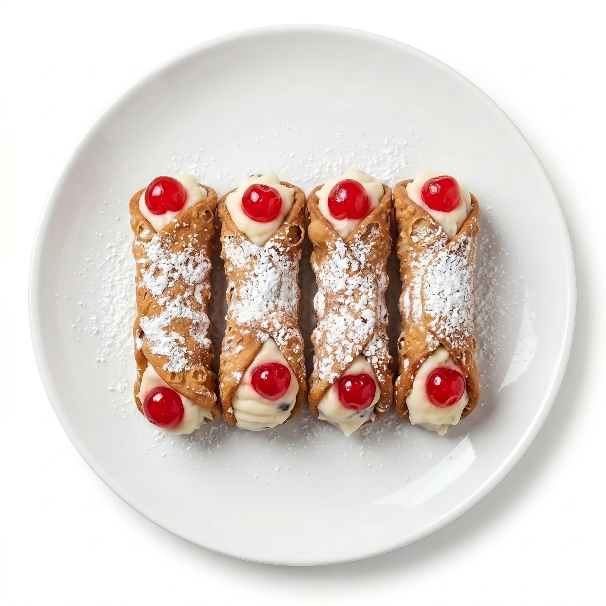 Cannoli with Cream & Cherry