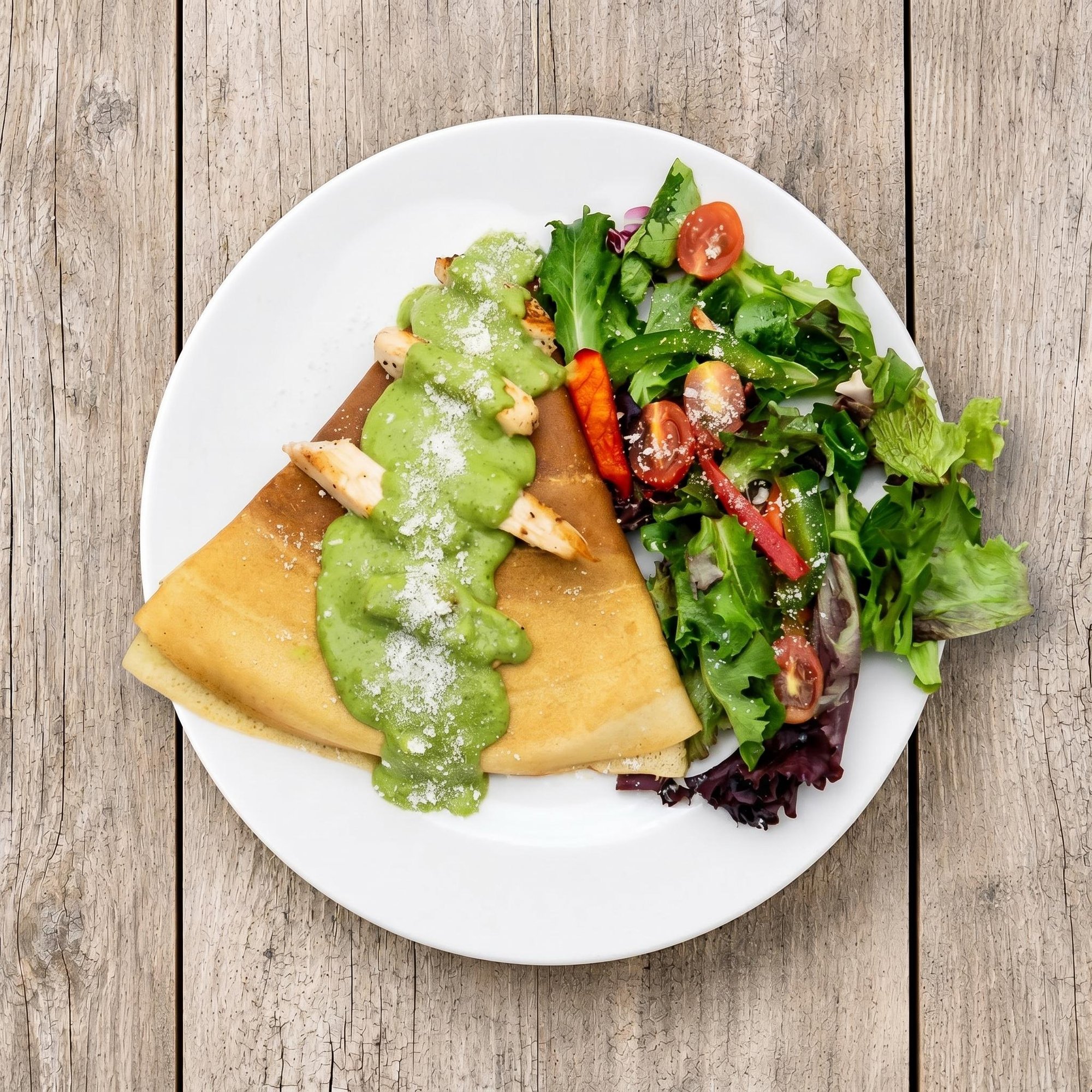Chicken Pesto Crepe