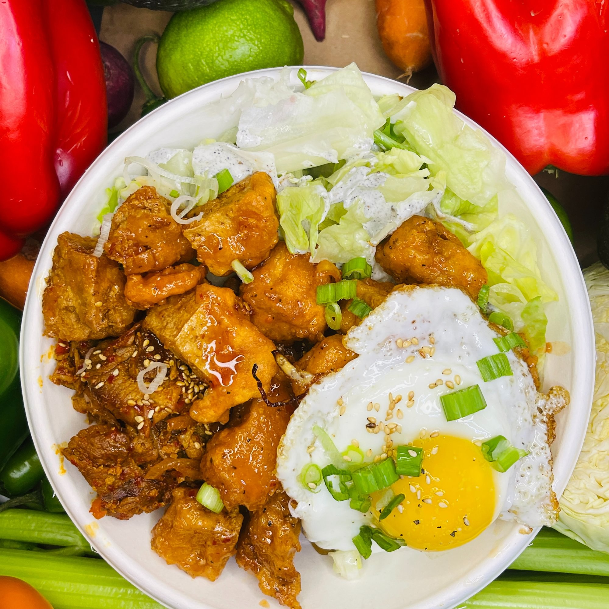 Soy Garlic Chicken Rice Bowl