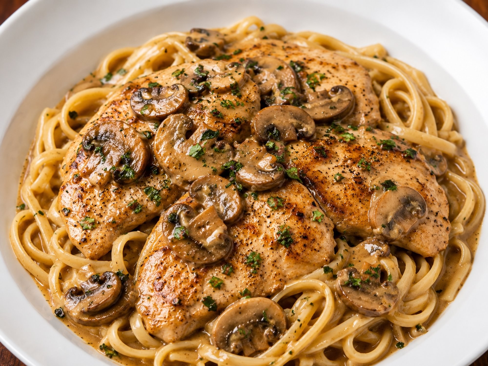 CHICKEN MARSALA LINGUINE