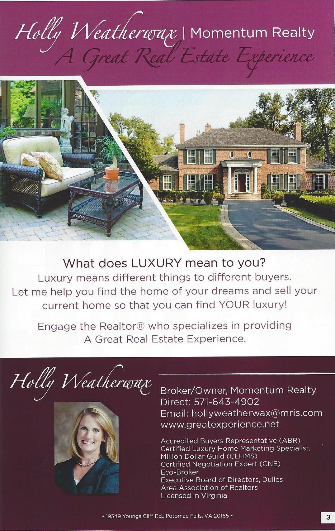 Are you interested in buying or selling a luxury home in Northern Virginia? It is important to select an agent who understands the market.