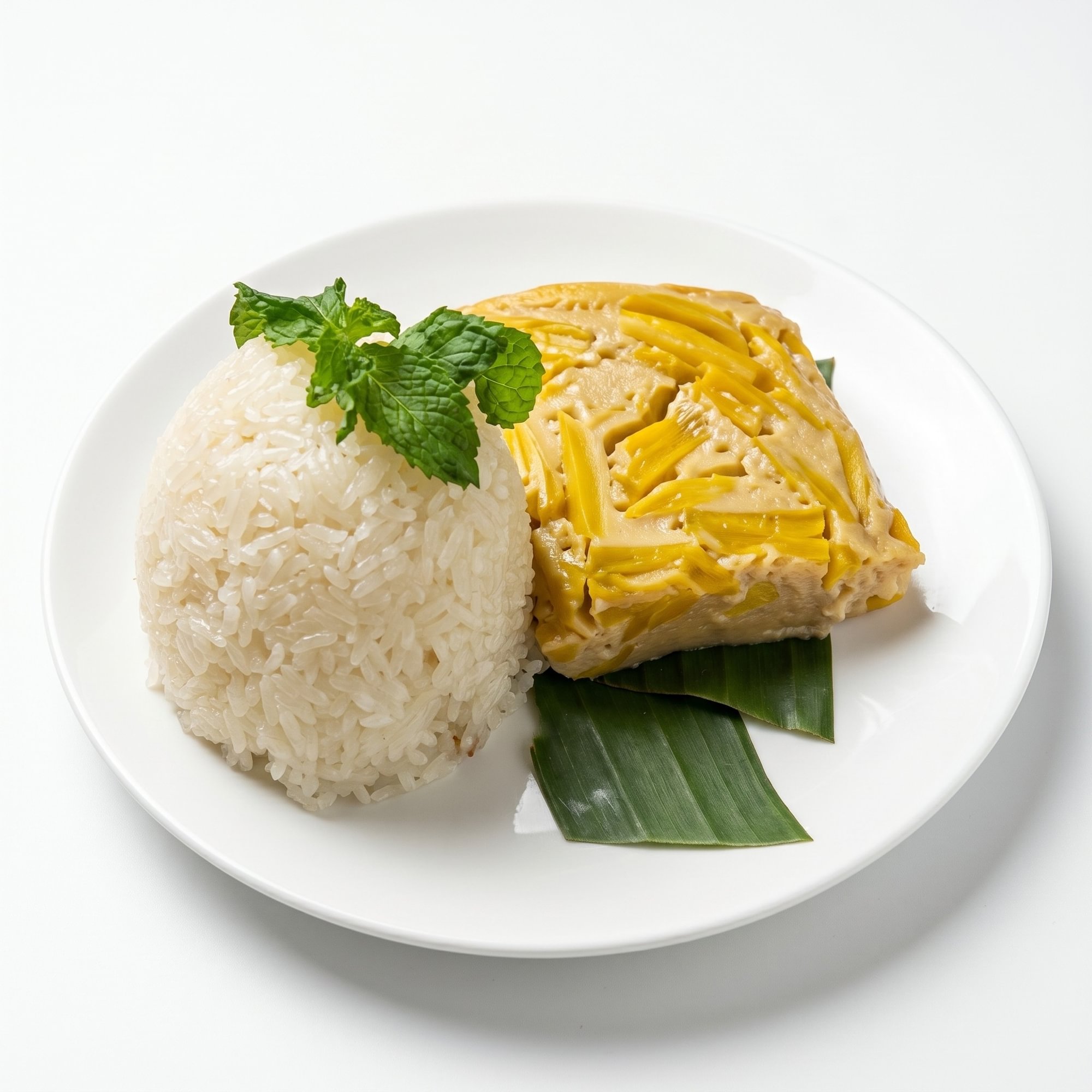 Pumpkin Custard with Coconut Sticky Rice