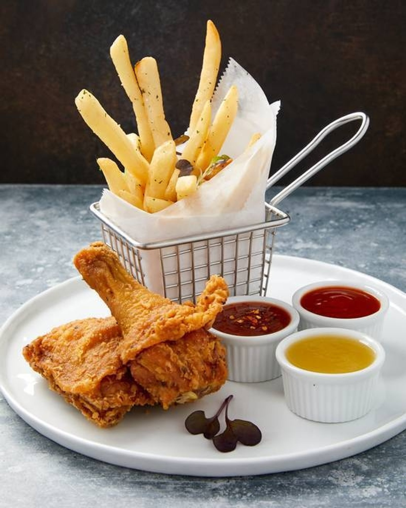 French Fries with Fried Chicken