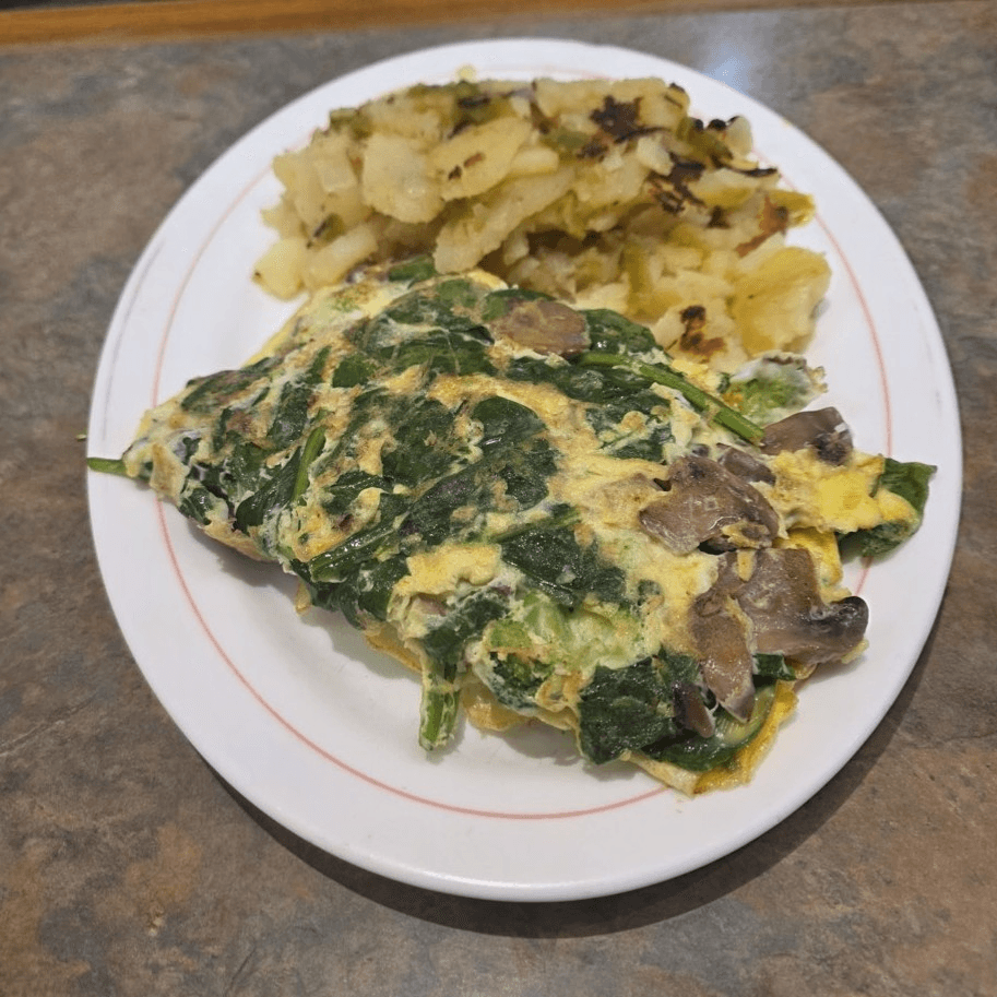 Broccoli, Spinach or Mushroom Omelette