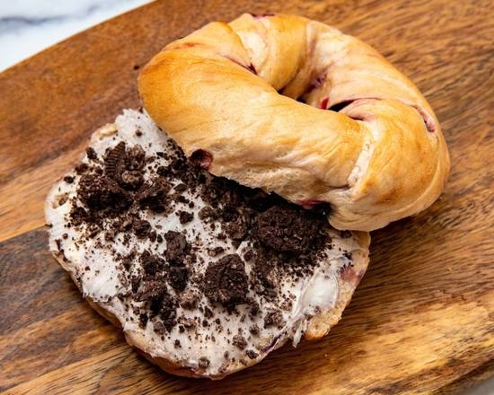Oreo Cc on a Bagel