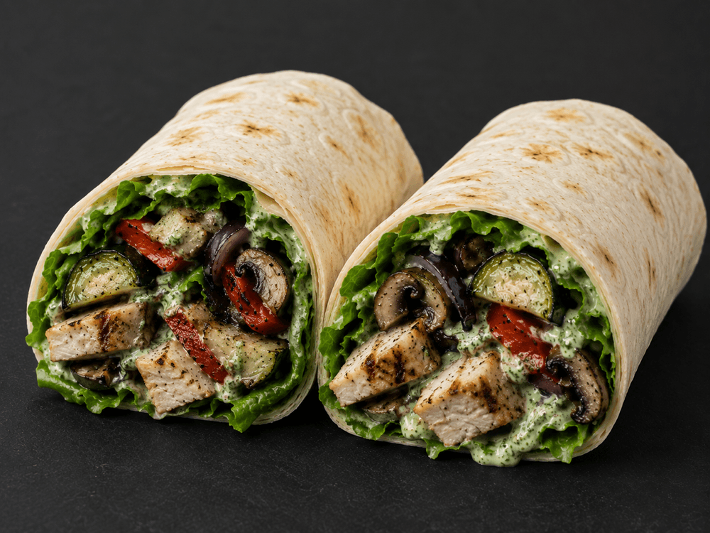 2. Roasted Veggies & Chicken Wrap