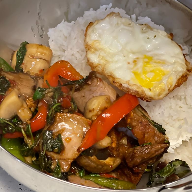 Crispy Pork Belly Basil