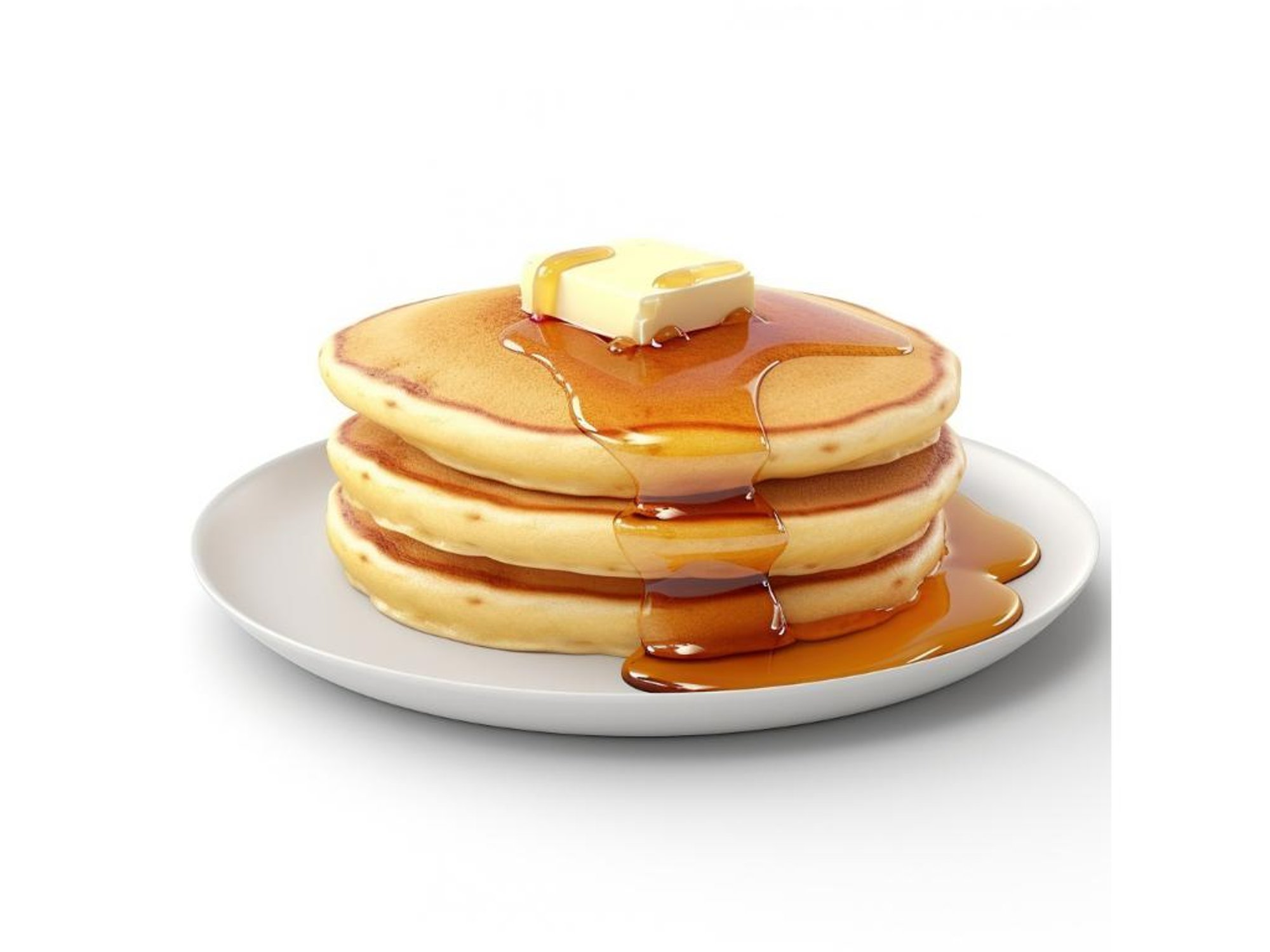Golden Pancakes with Syrup