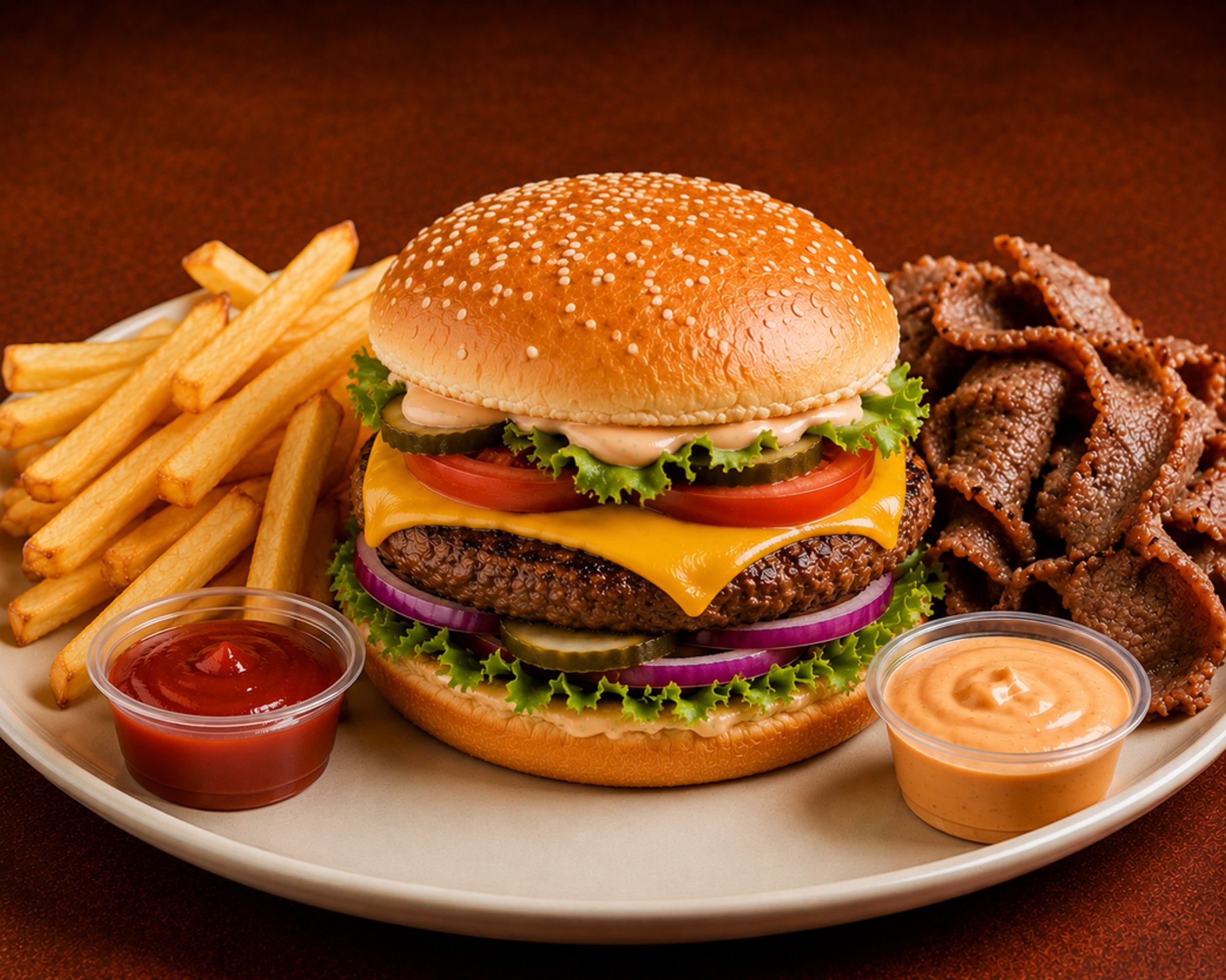 Cheeseburger w/Gyros