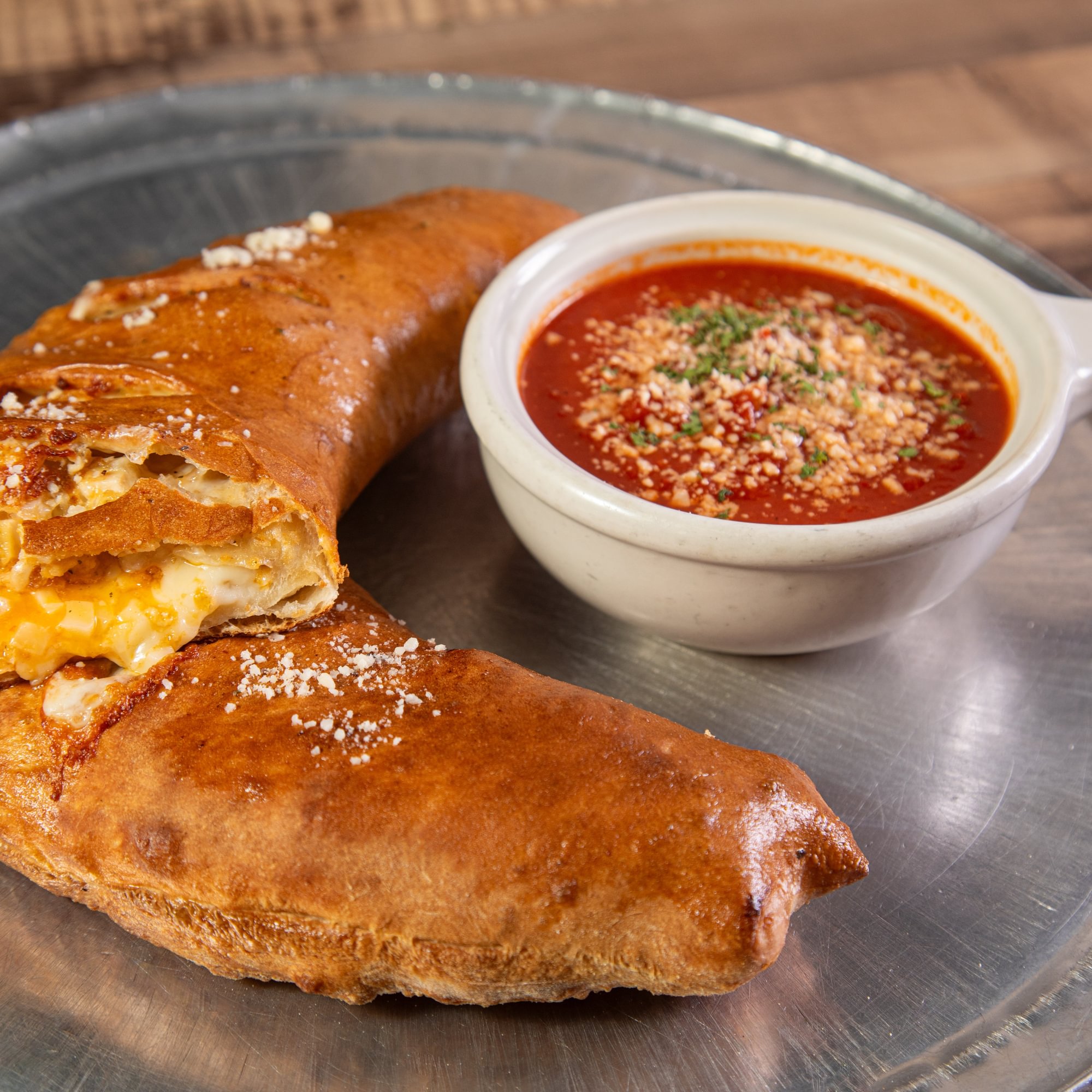 Buffalo chicken stromboli