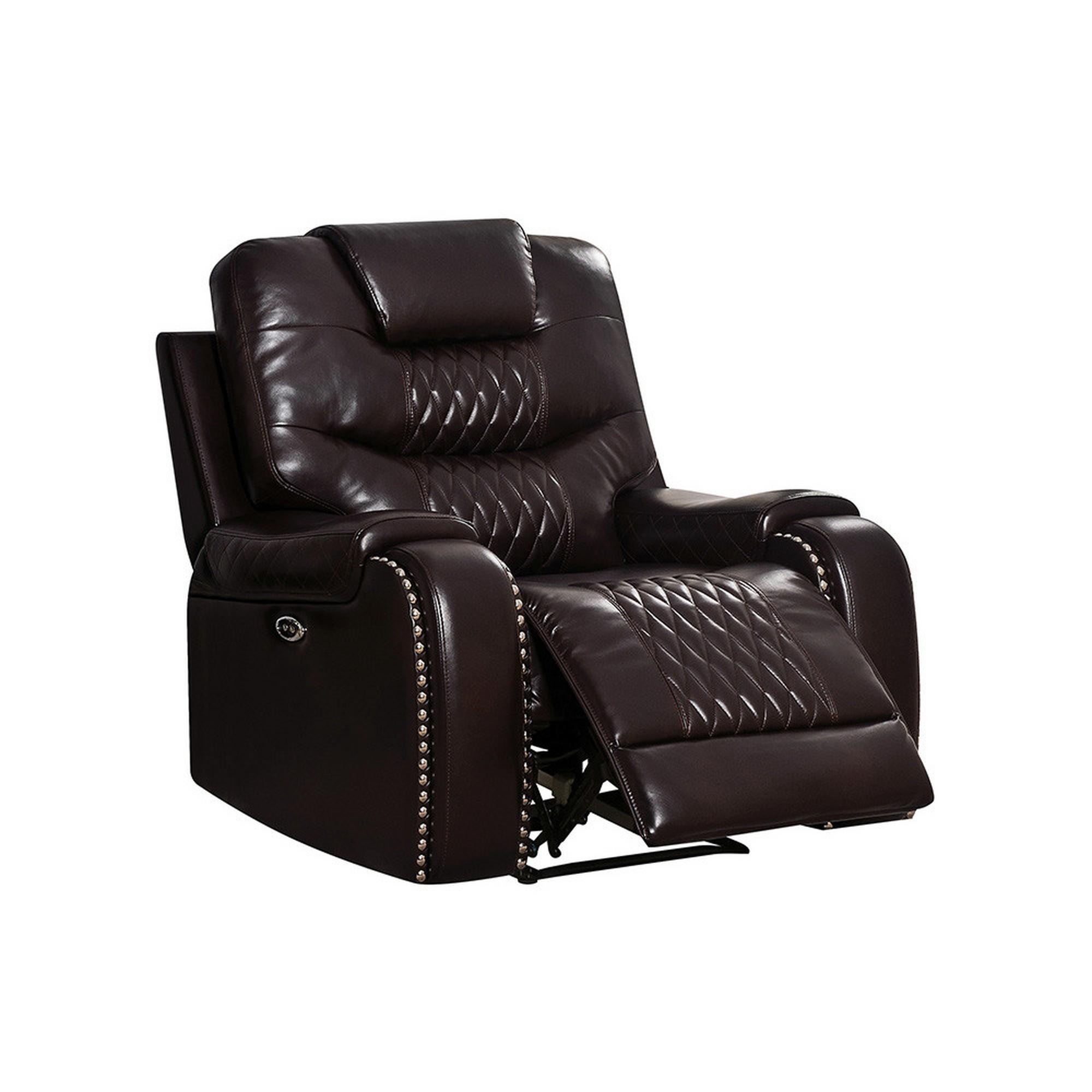 Braylon Power Motion Recliner - Brown