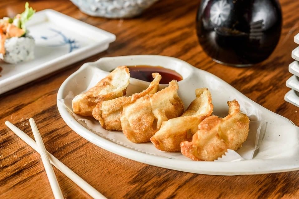 Shrimp Gyoza •