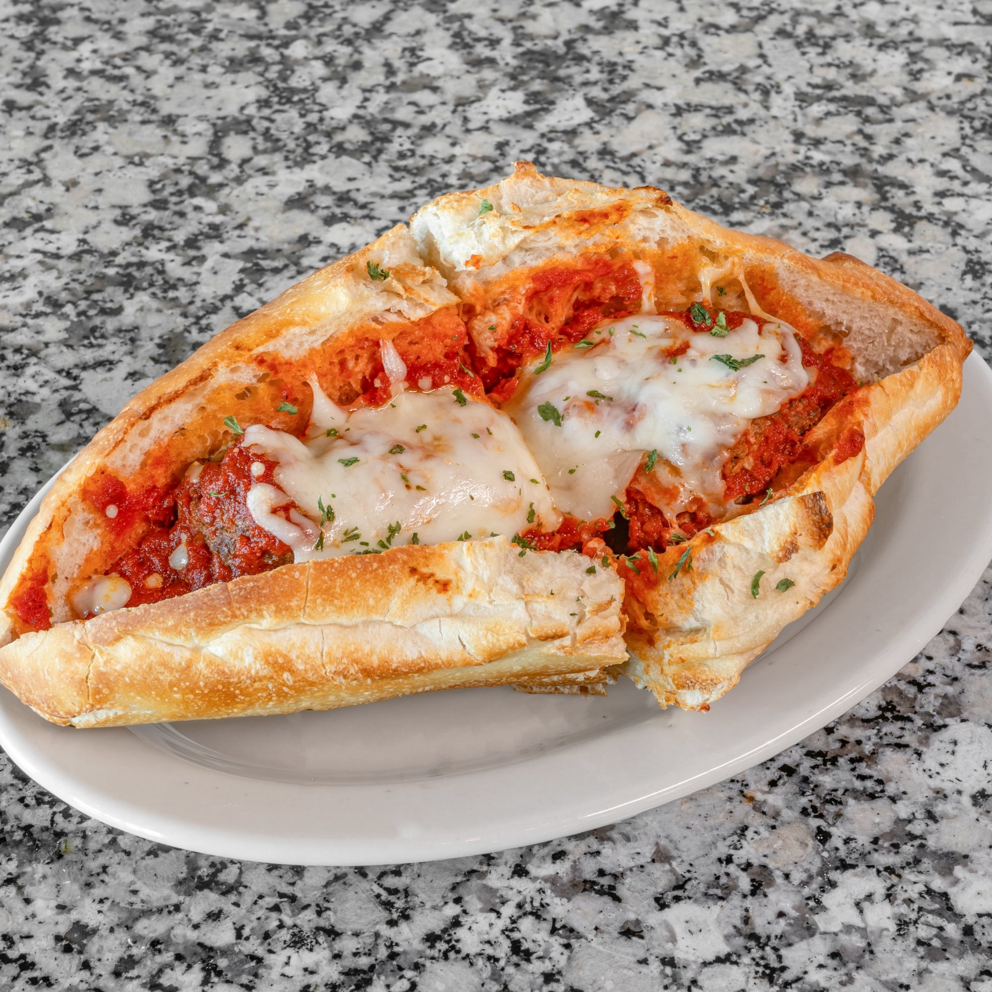 Eggplant Parmigiana Sandwich