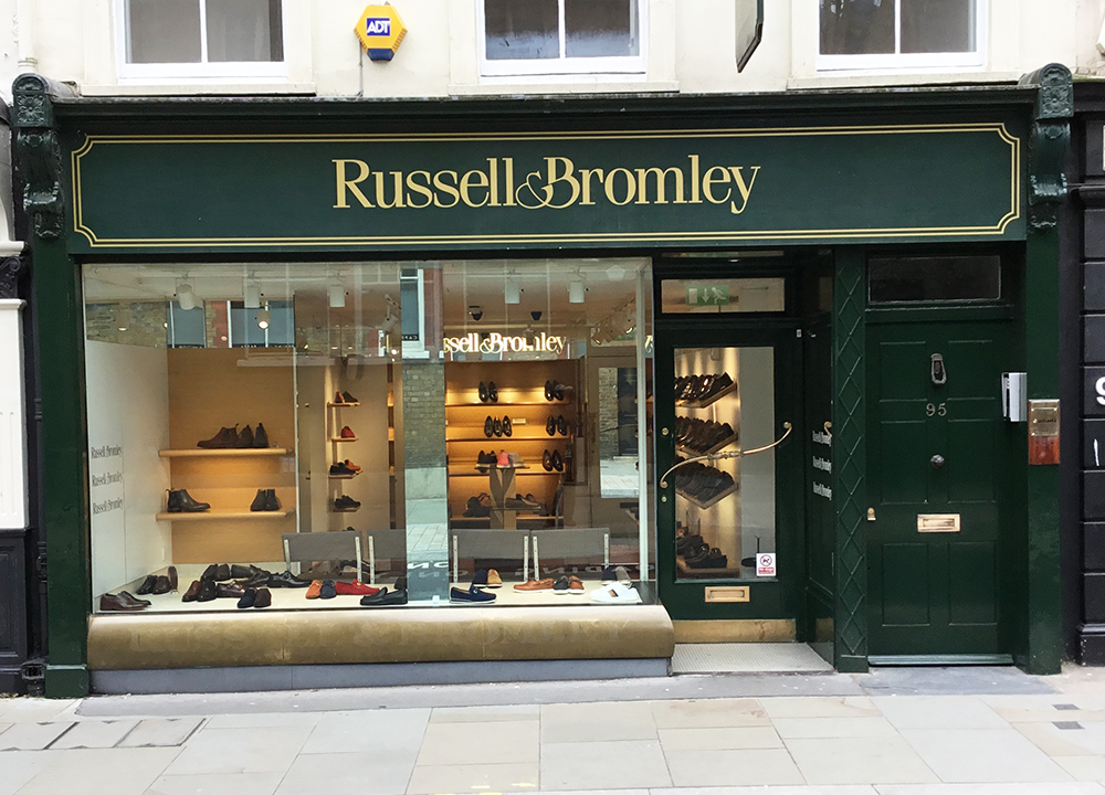 Russell & Bromley 95 Jermyn Street, London SW1Y 6JE +44 20 7930 5307. 
