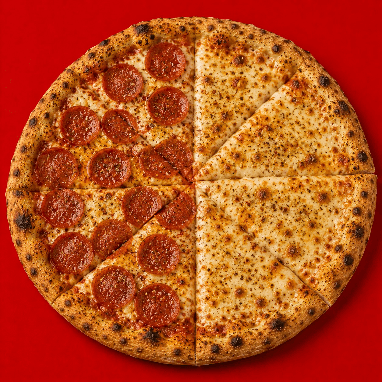 Half and Half Pizza