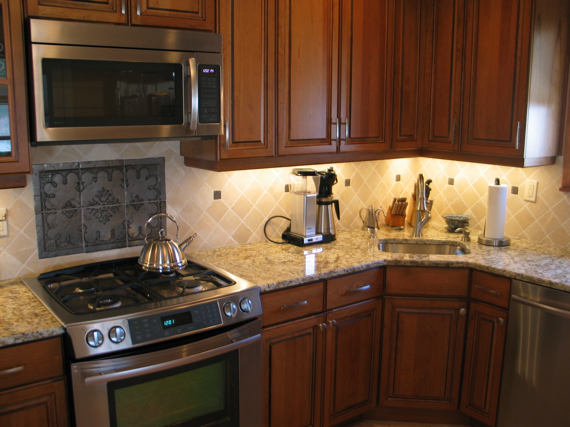 Cherry wood cabinets
