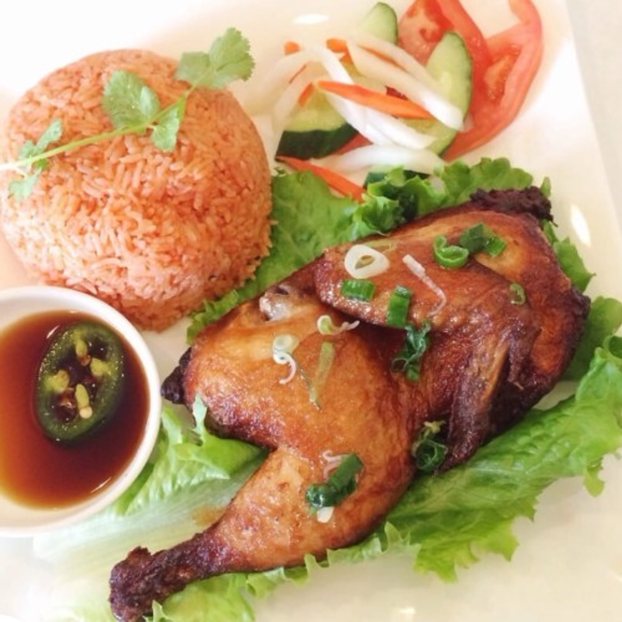 Roast Chicken with Rice - Com Ga Roti
