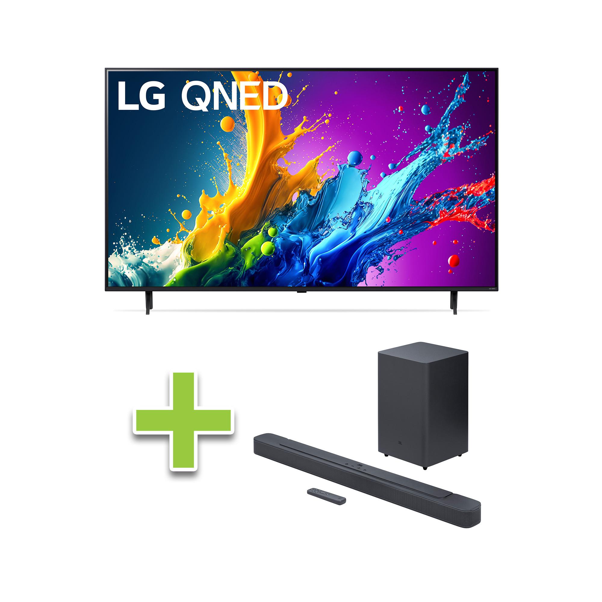 75" LG QNED TV & JBL 2.1 ch Soundbar
