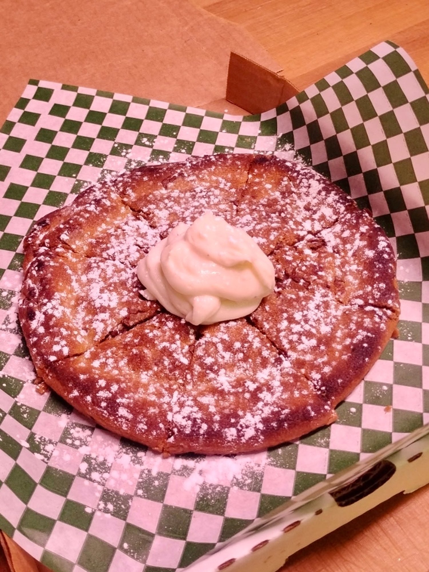 Chocolate Chip Pizza Cookie with Cannoli Cream
