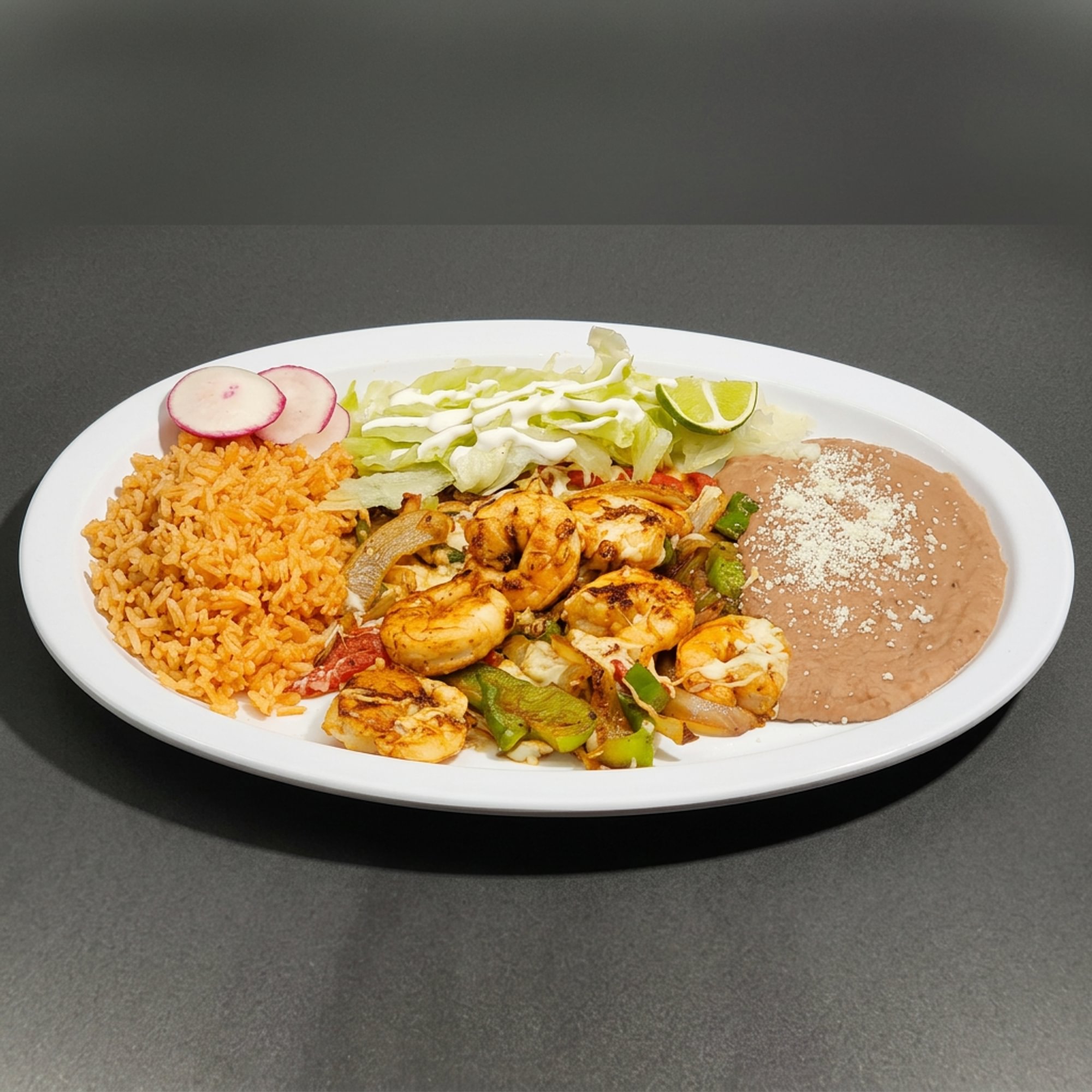 Camarones Rancheros Plate