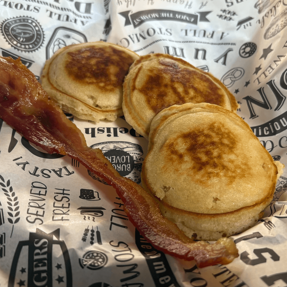 Kids Mini Pancake with Choice of Meat