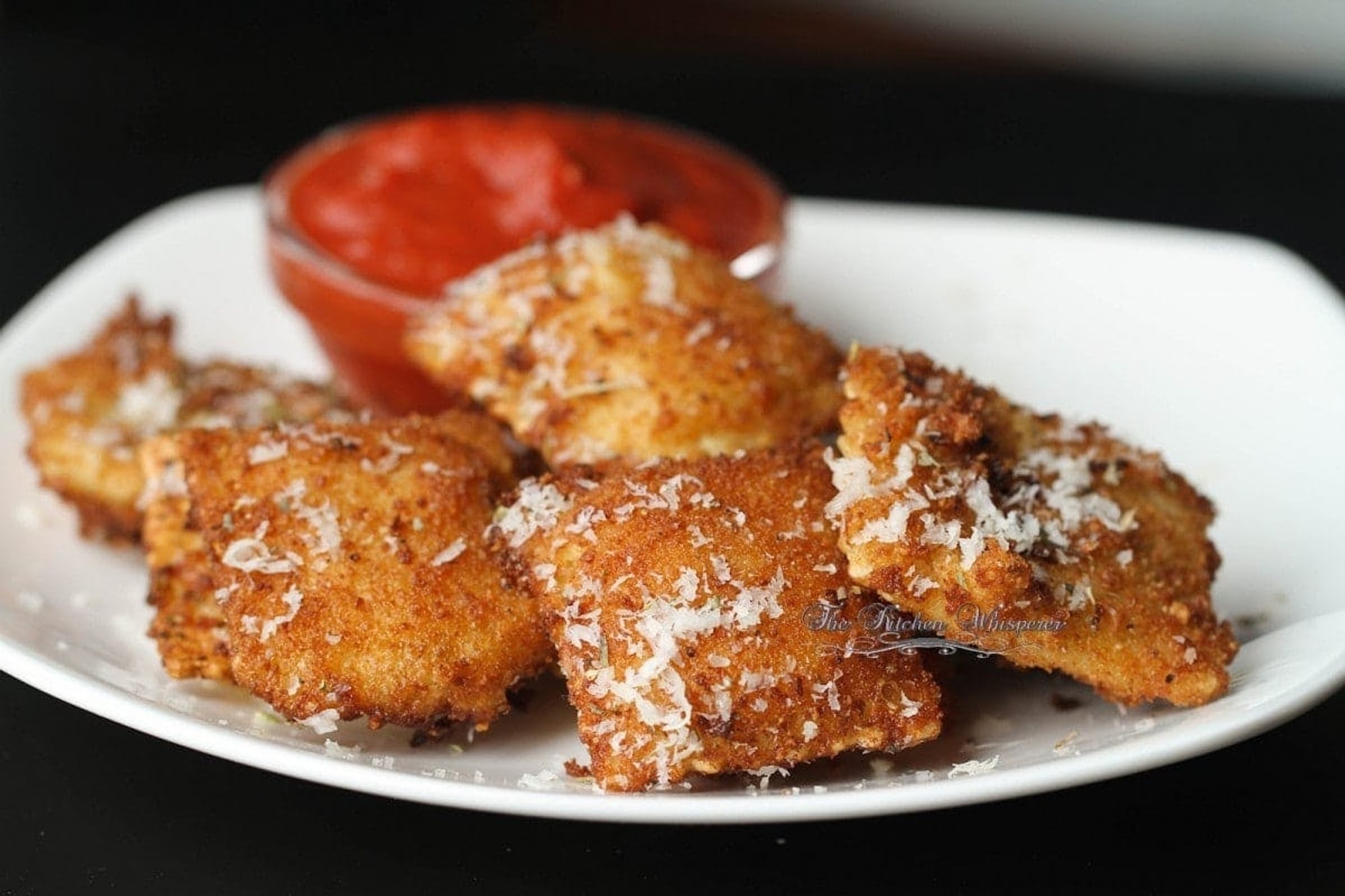 Fried cheese ravioli
