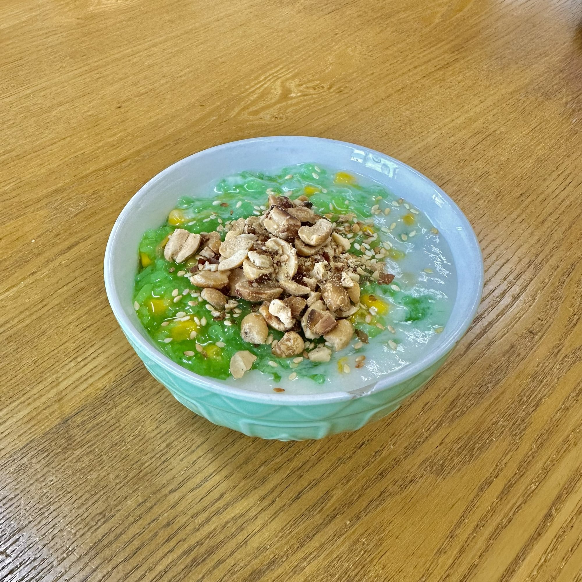 D3. Pandan Sticky Rice Pudding with Corn