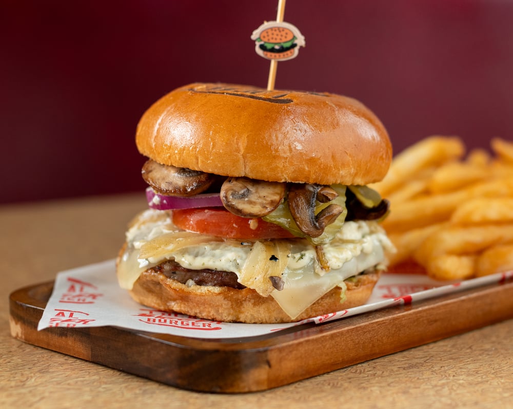 Shrooms n' Onions Burger
