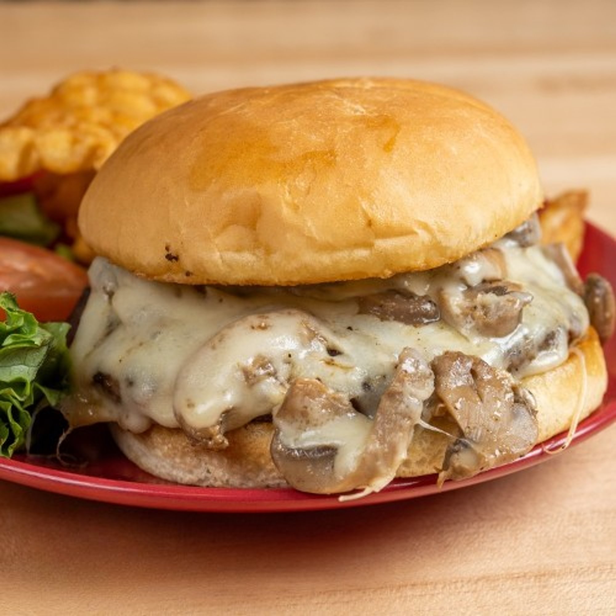 Mushroom Cheese Burger DLX