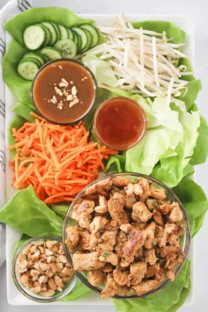 Thai Chicken Lettuce Wraps