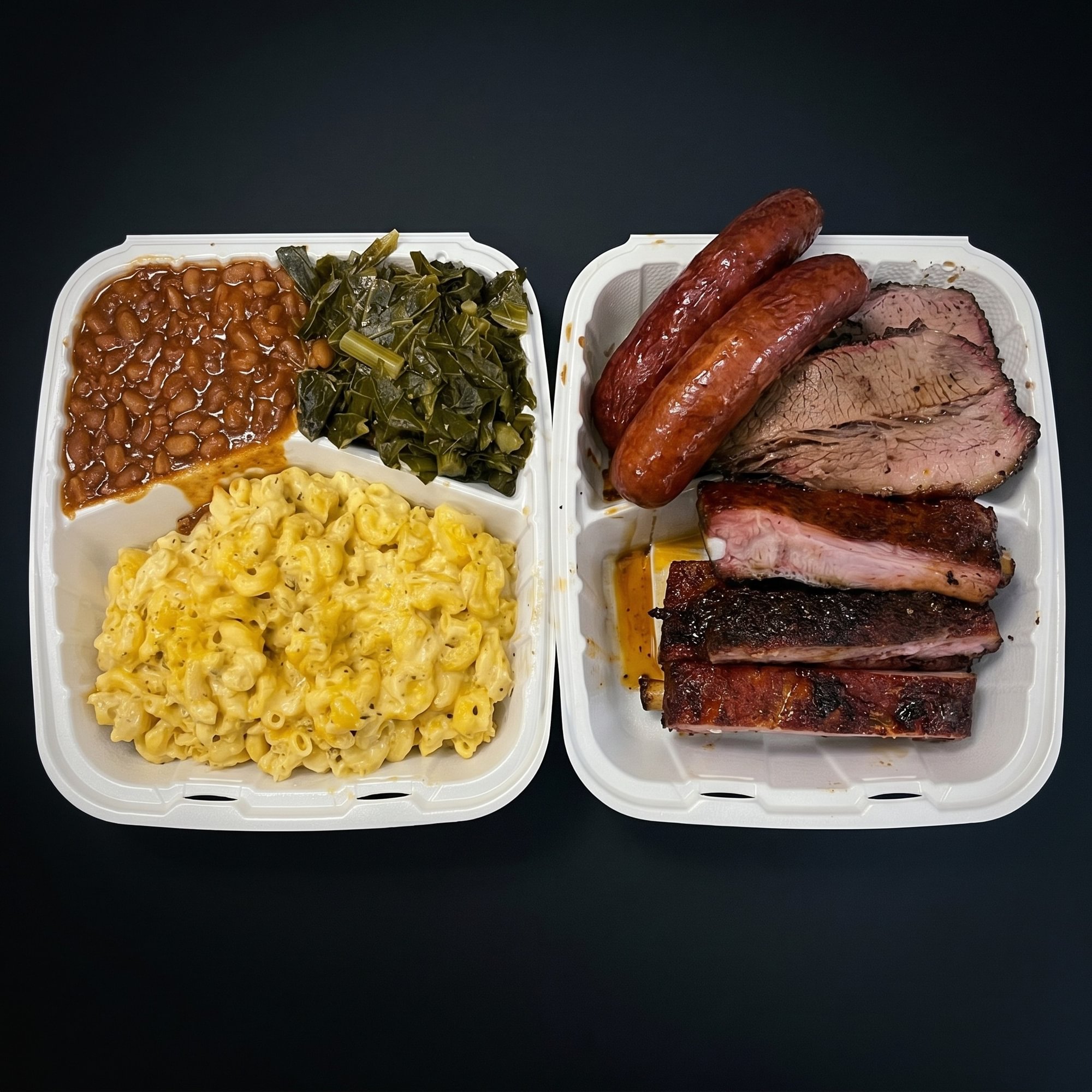 3 Meat Dinner: Tri-Tip, Ribs & Hot Links Meat Combo