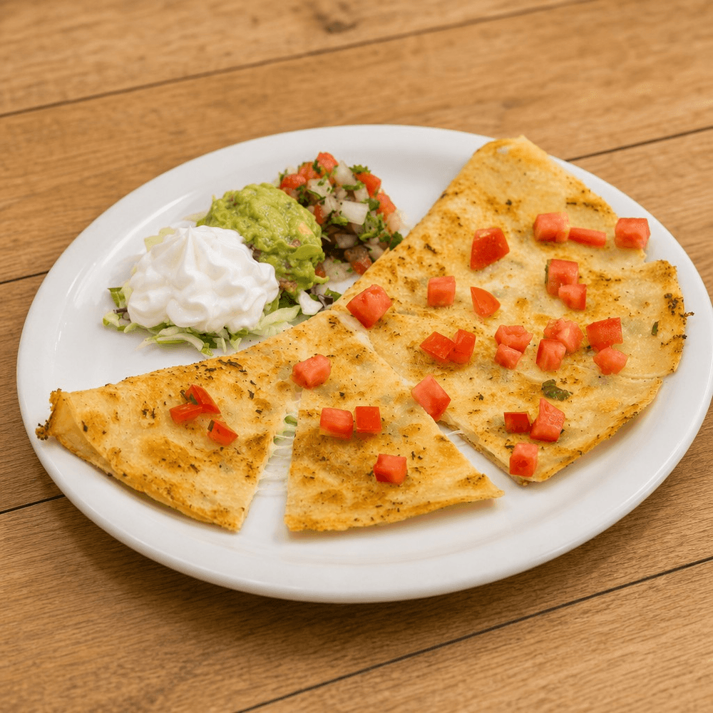 Kids Cheese Quesadilla, Rice, & Beans