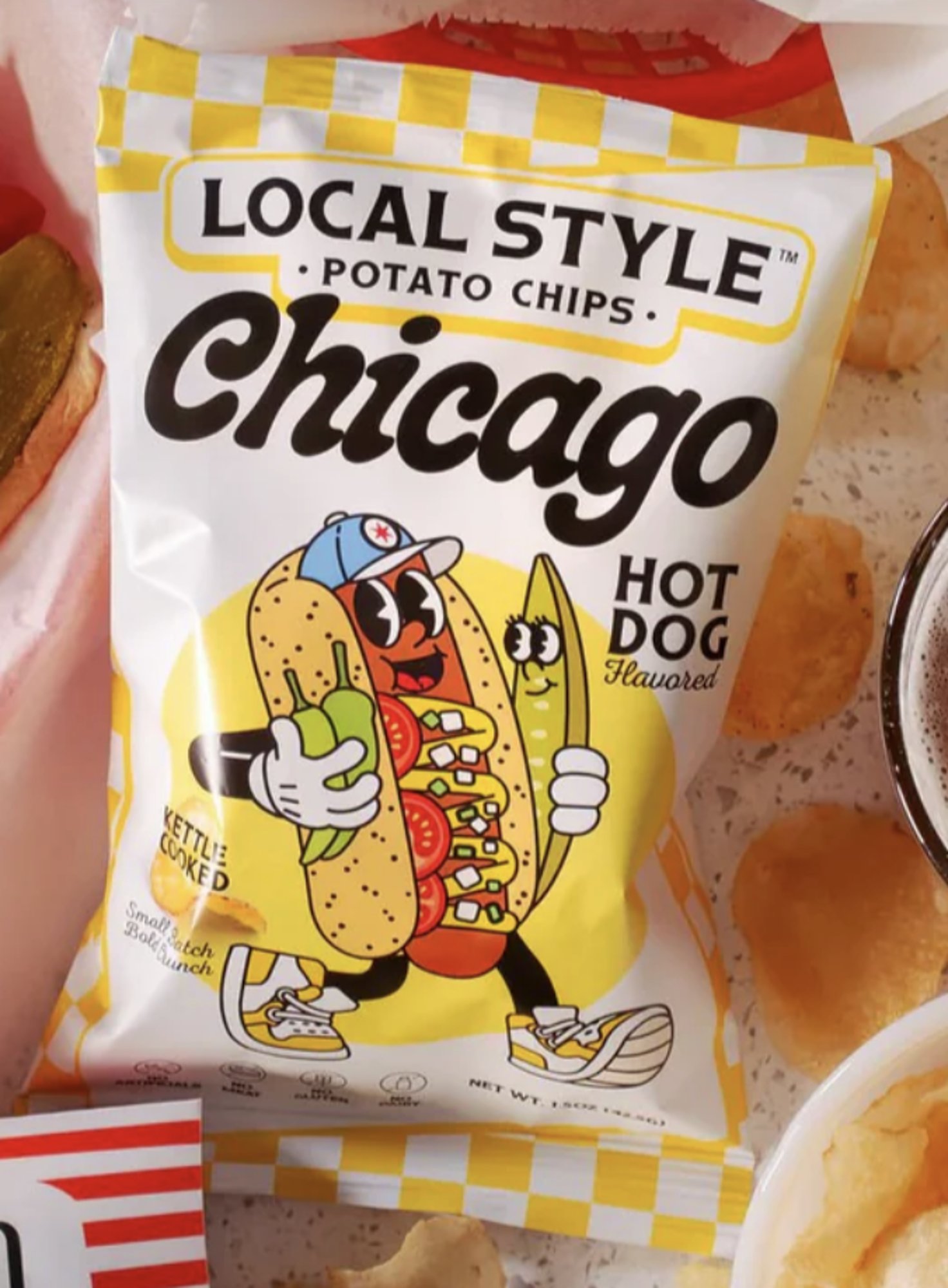 LOCAL STYLE POTATO CHIPS HOTDOG