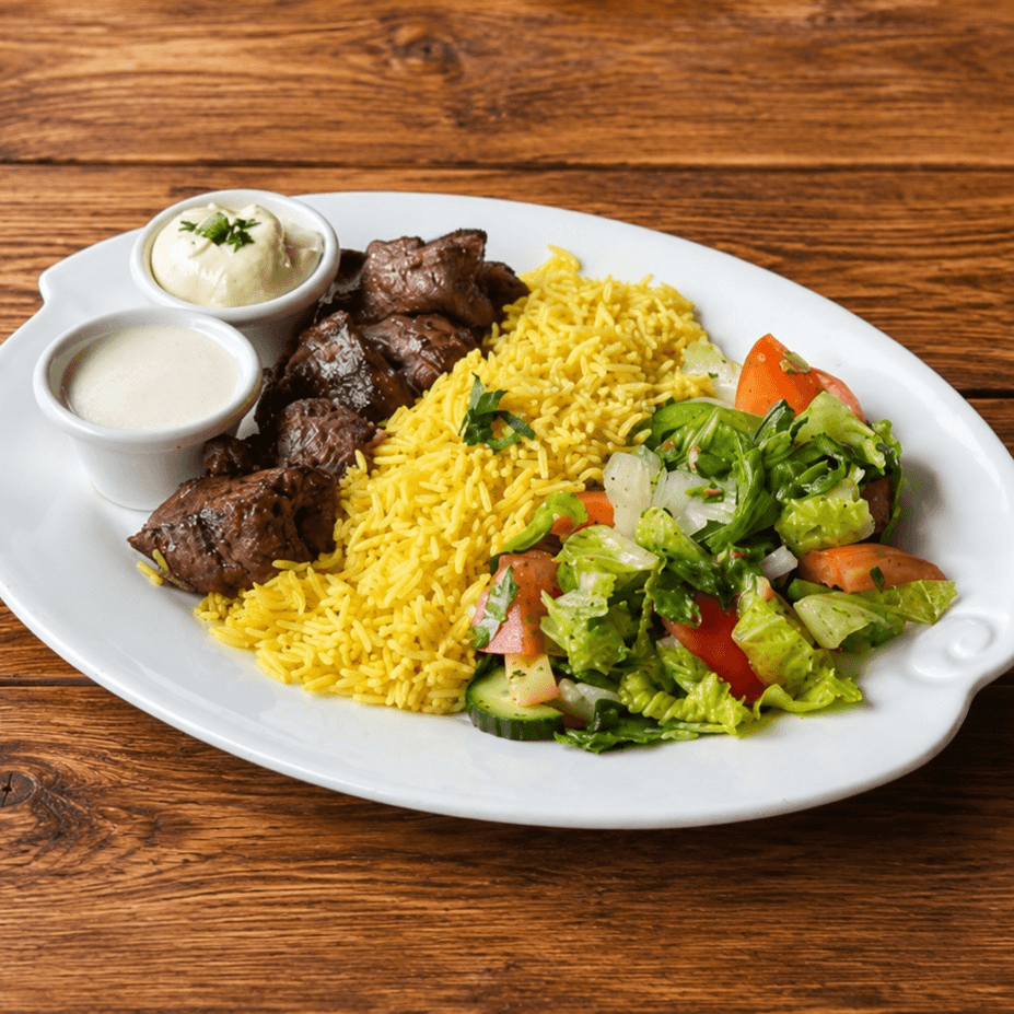 Beef kebob lunch special