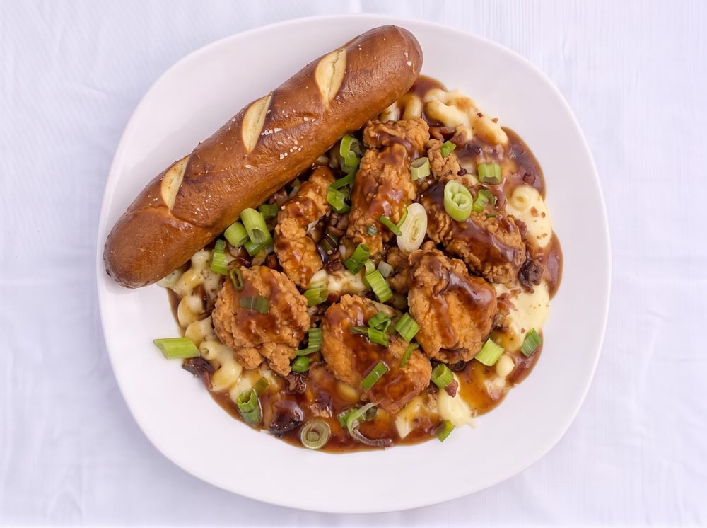 Bourbon-Glazed Chicken & Cheesy Mac Pasta