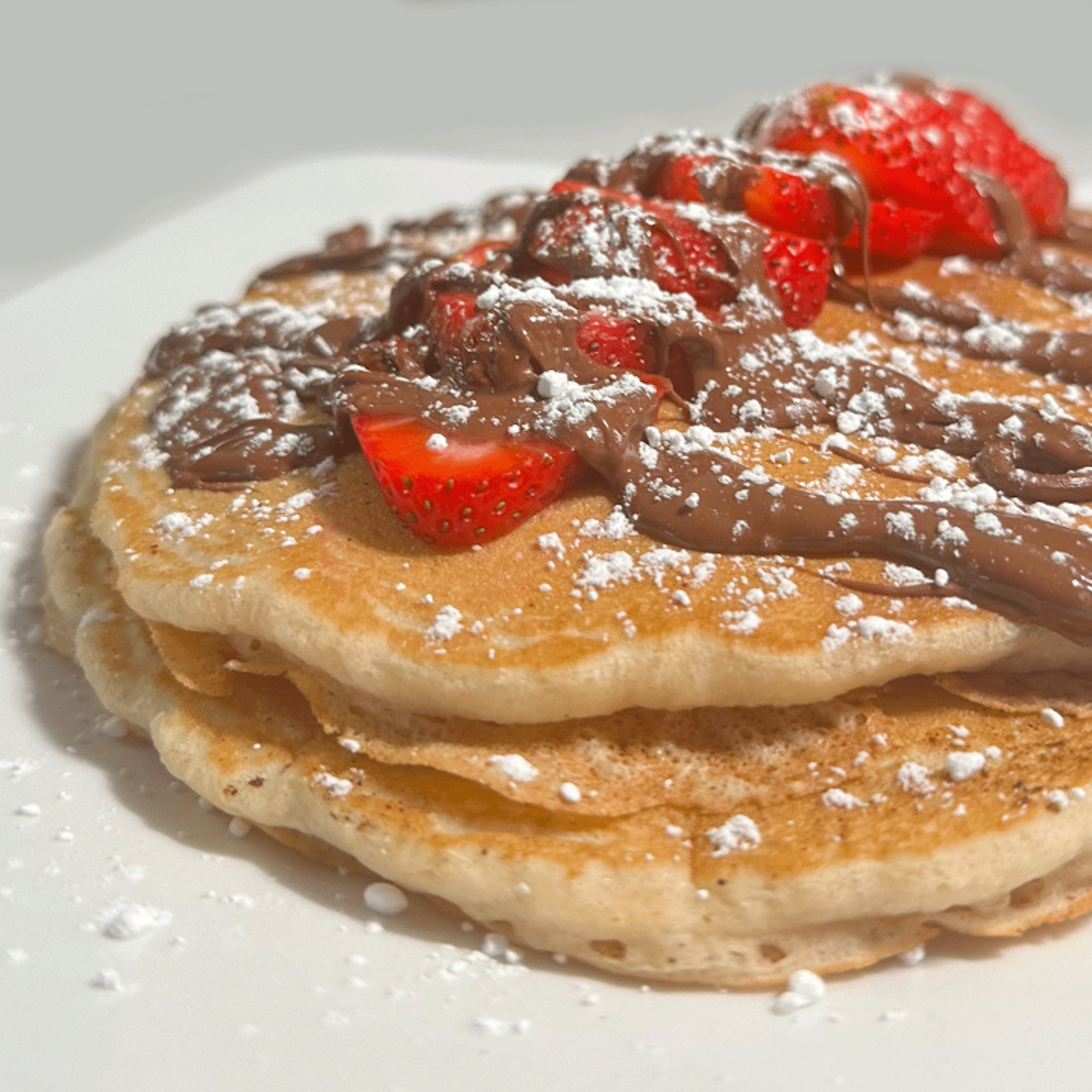 Strawberry Nutella Pancakes