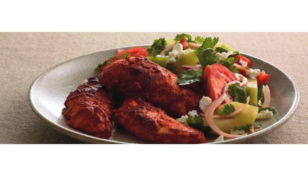 Tandoor chicken Halal (3) and Kachumber Salad