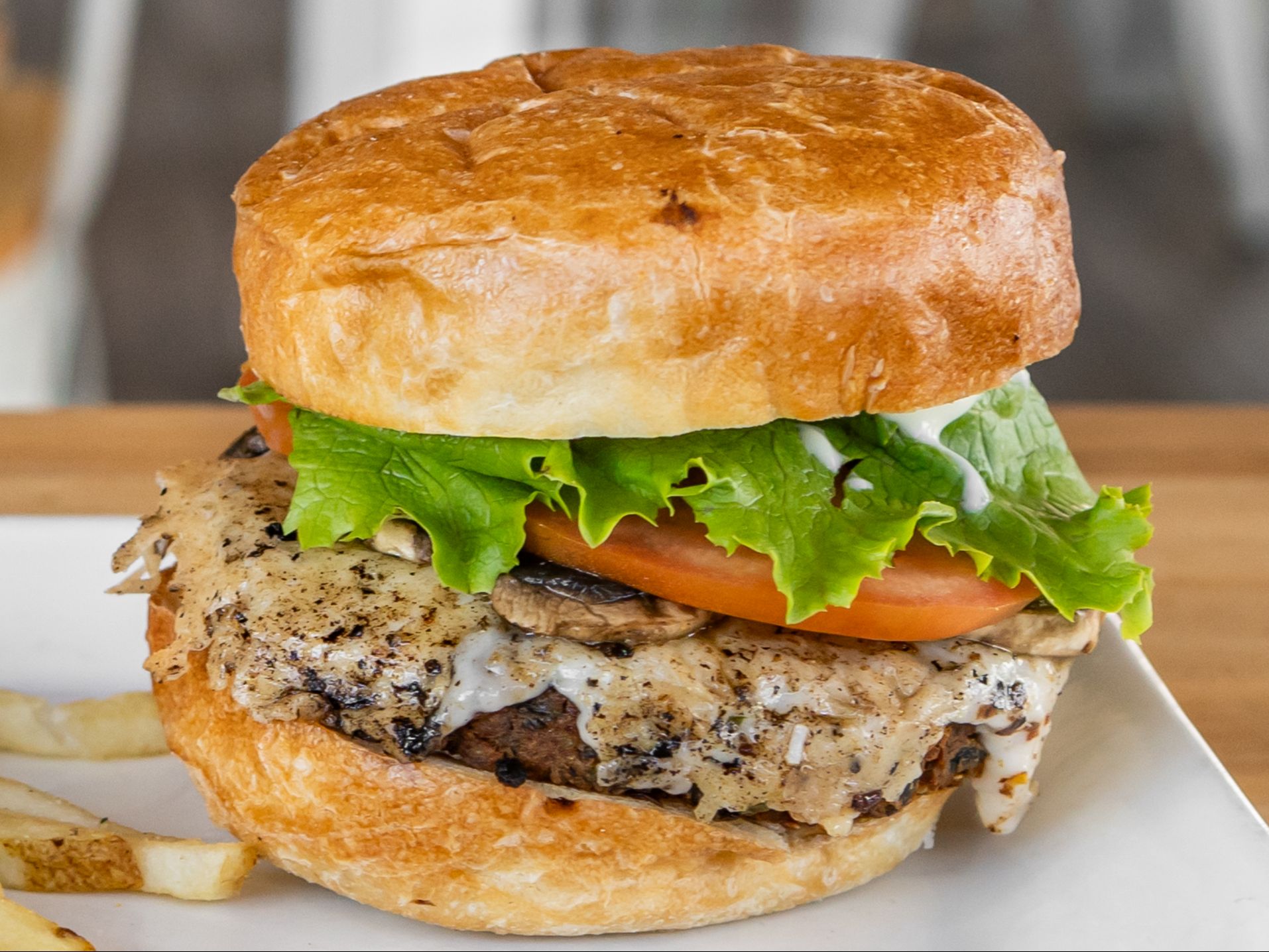 Mushroom Swiss Burger