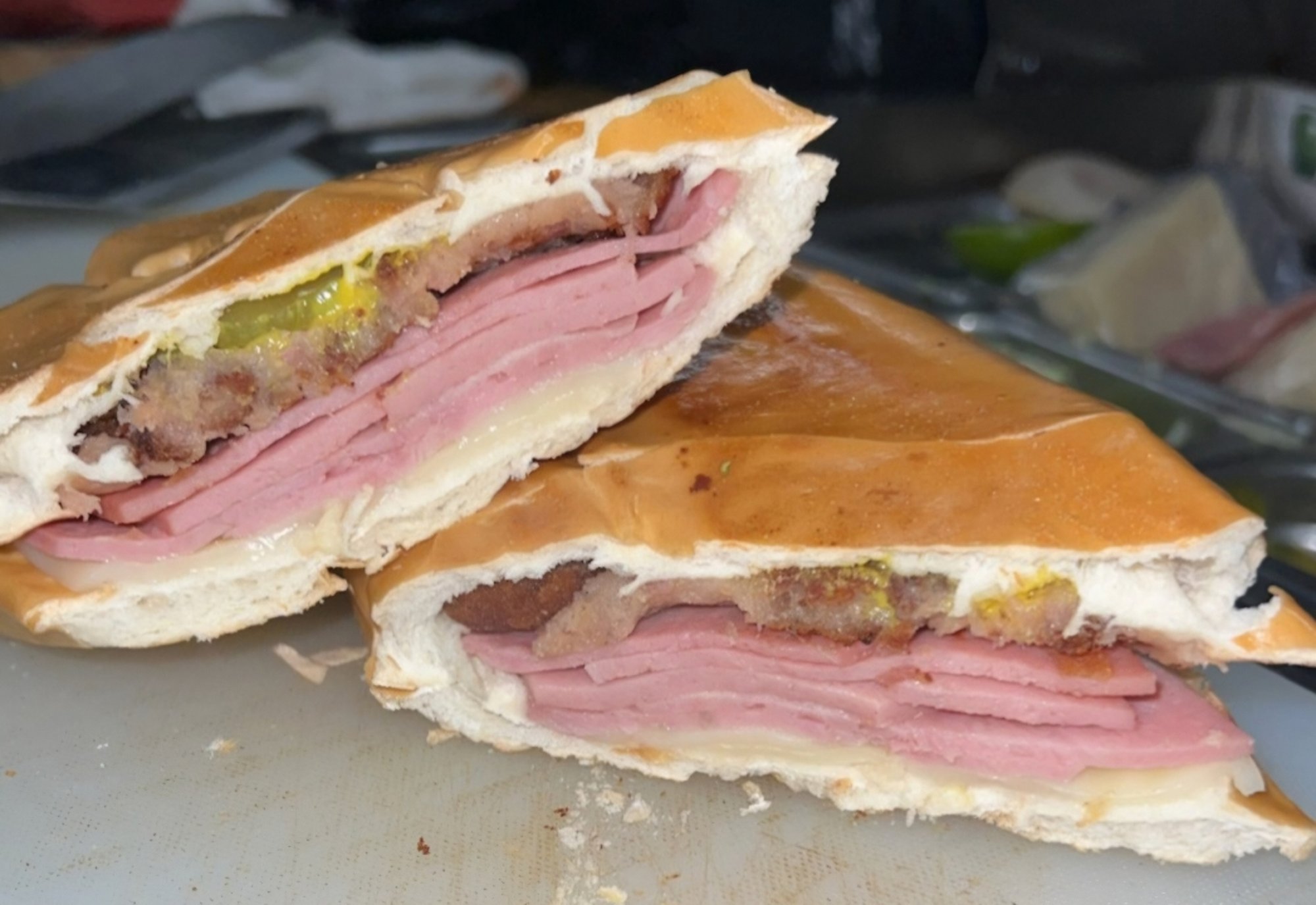 Cuban Croqueta Sandwich
