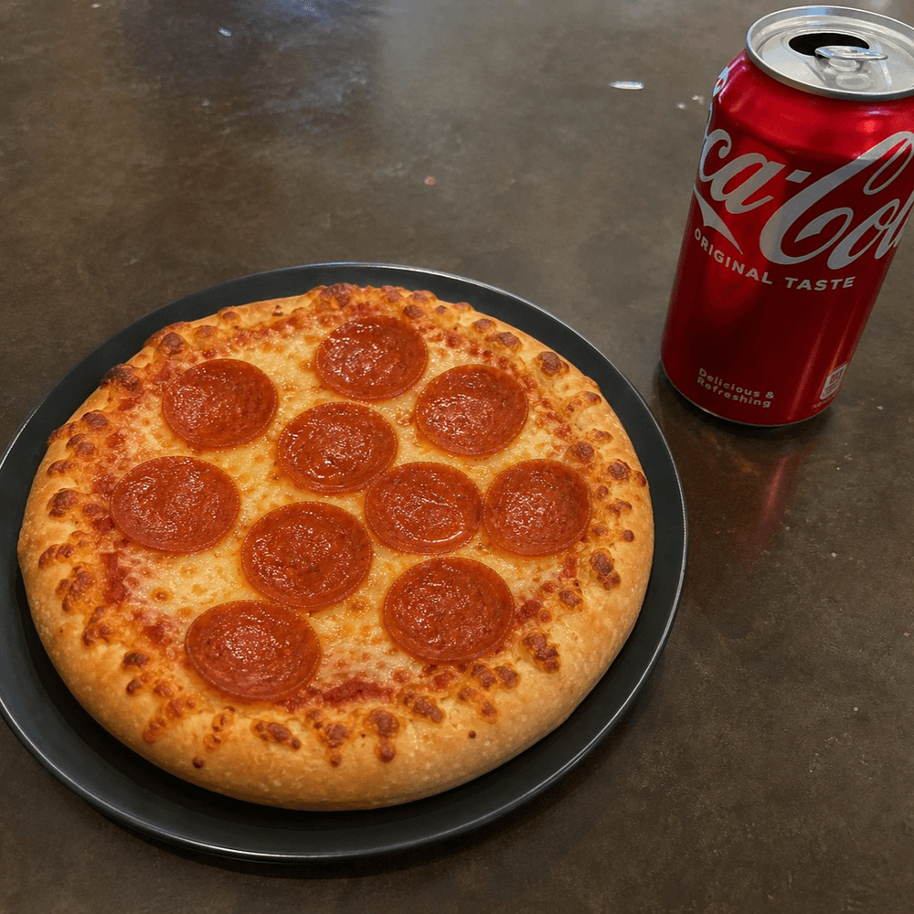 Personal Pizza W/ Soda Can