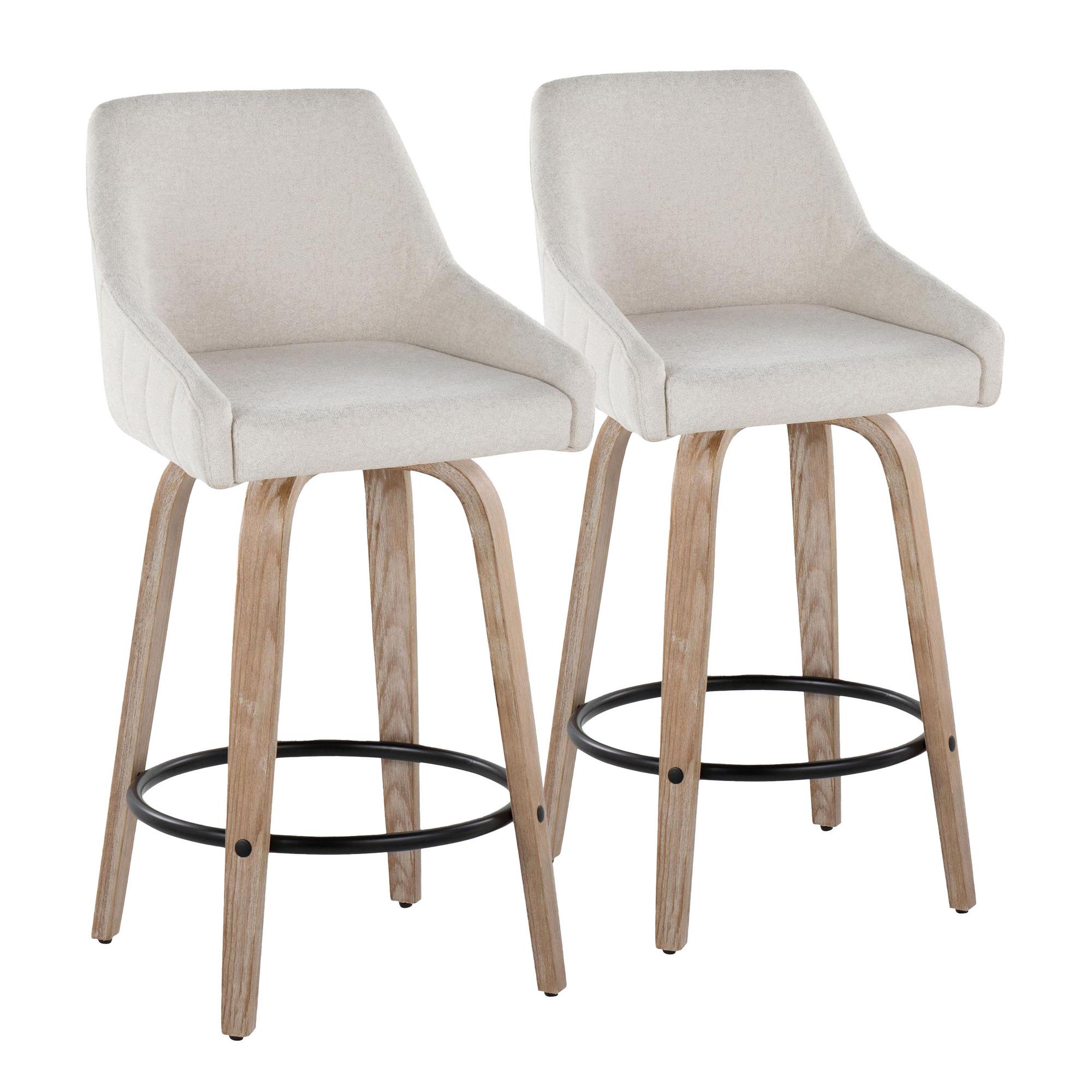 Set of 2 Hannah Counter Stools - Cream