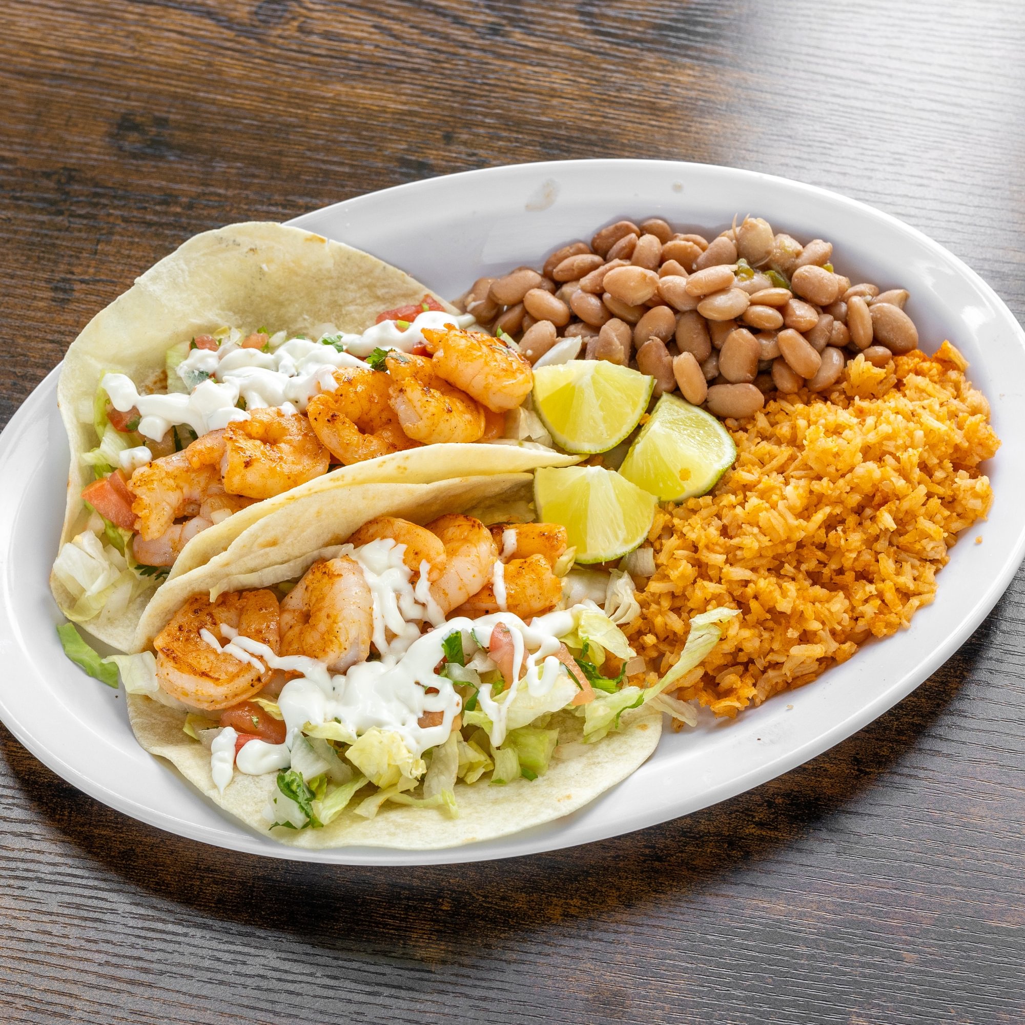 2 Shrimp Tacos Plate