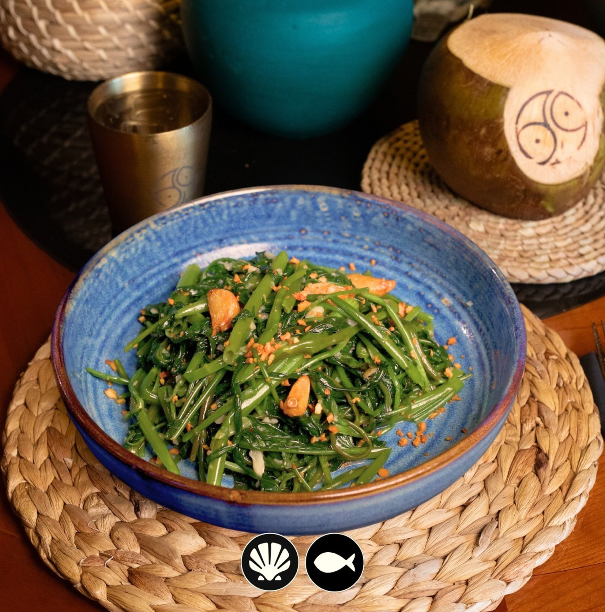 Water Spinach With Garlic / Rau Muống Xào Tỏi