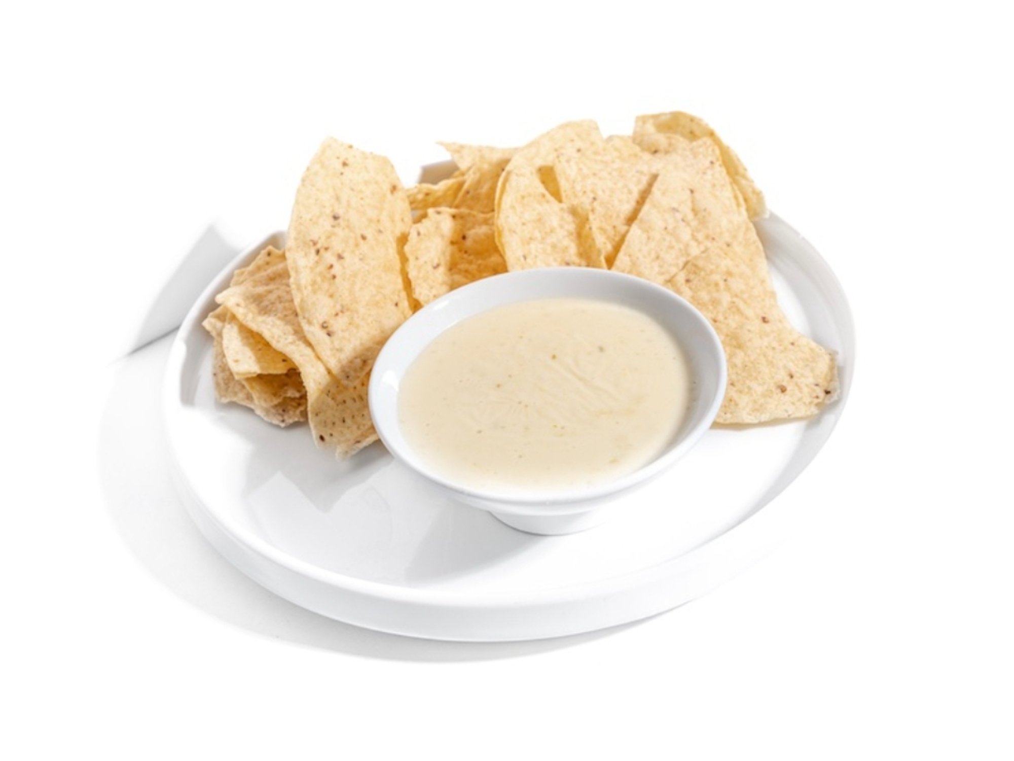 WHITE QUESO DIP AND CHIPS