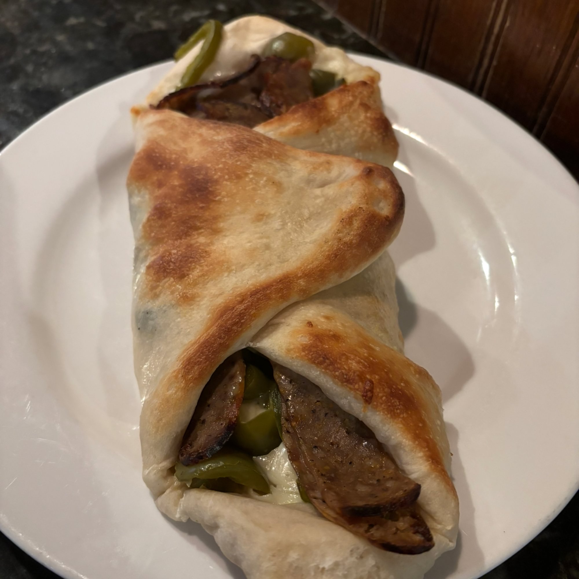 Sausage and Green Pepper Roll