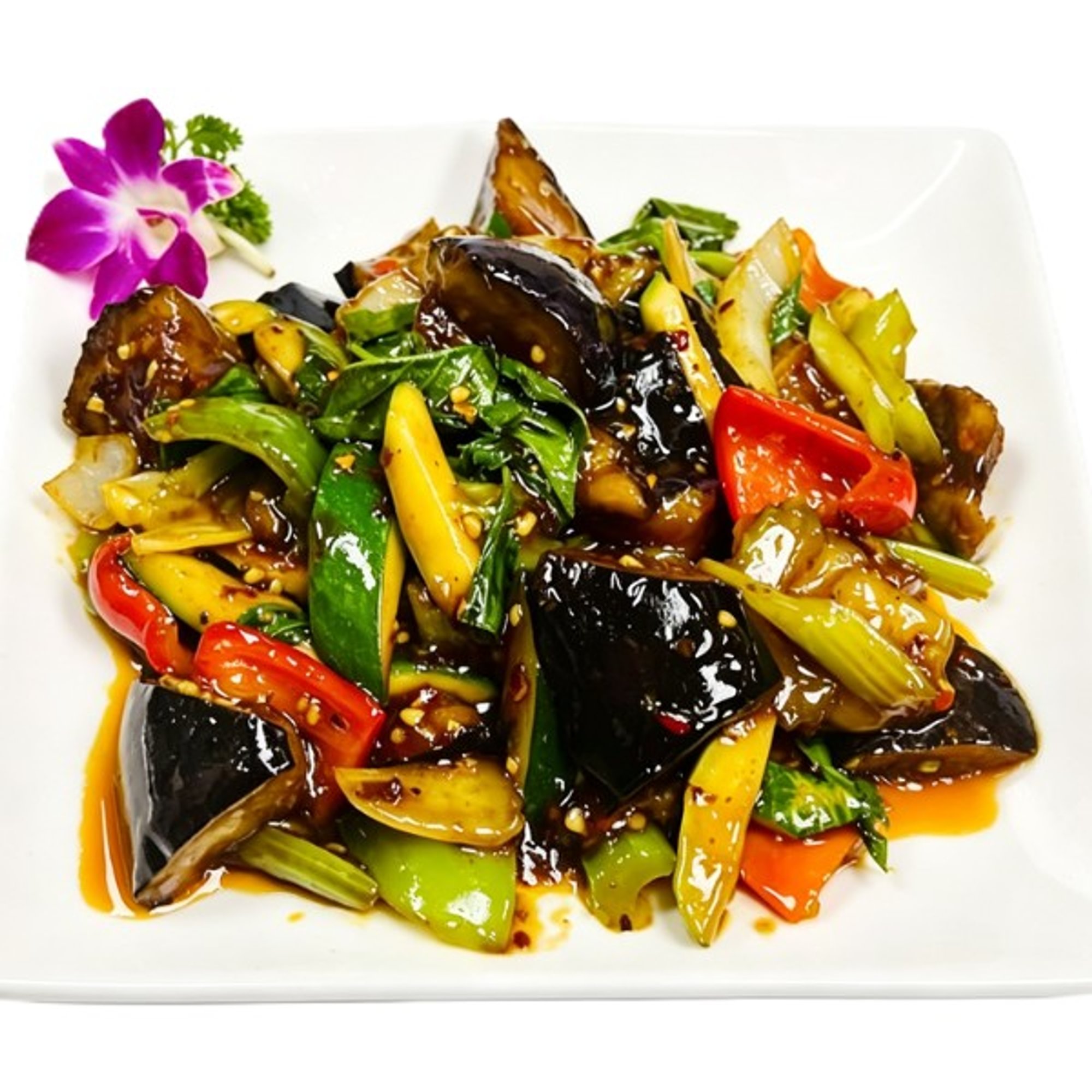 Spicy Garlic Eggplant