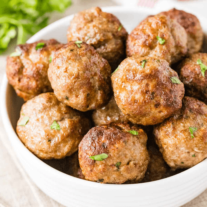 C/O Meatballs And Polenta