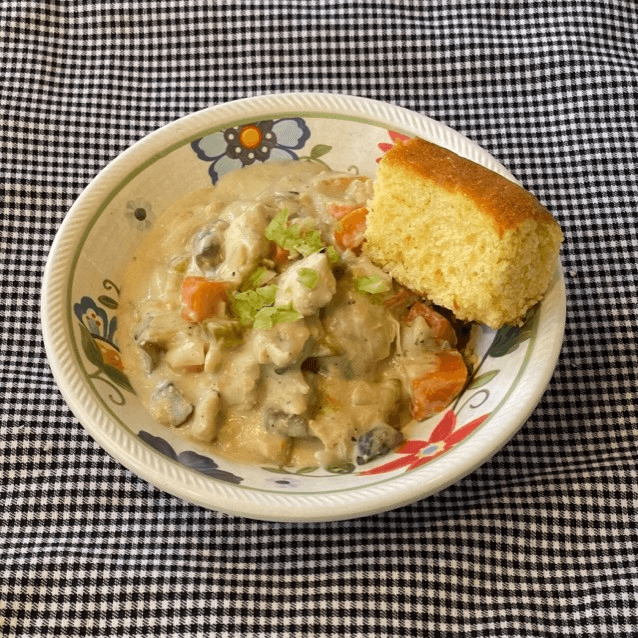 Chicken Pot Pie with Corn Bread