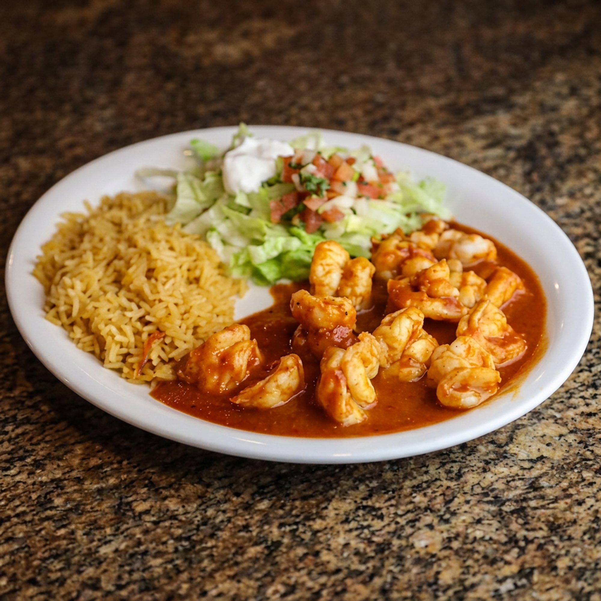 Shrimp a la Diabla Plate